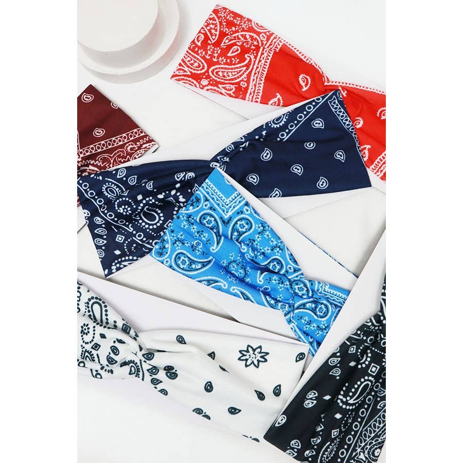 Paisley Pattern Twisted Headbands