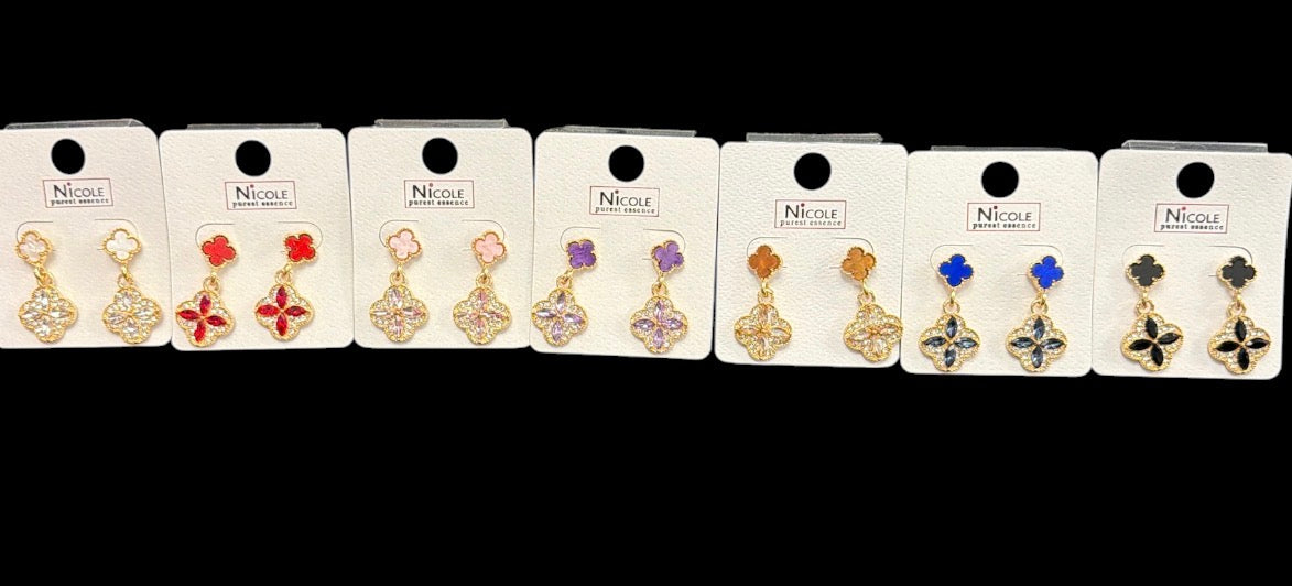 Diamond Clover Earring