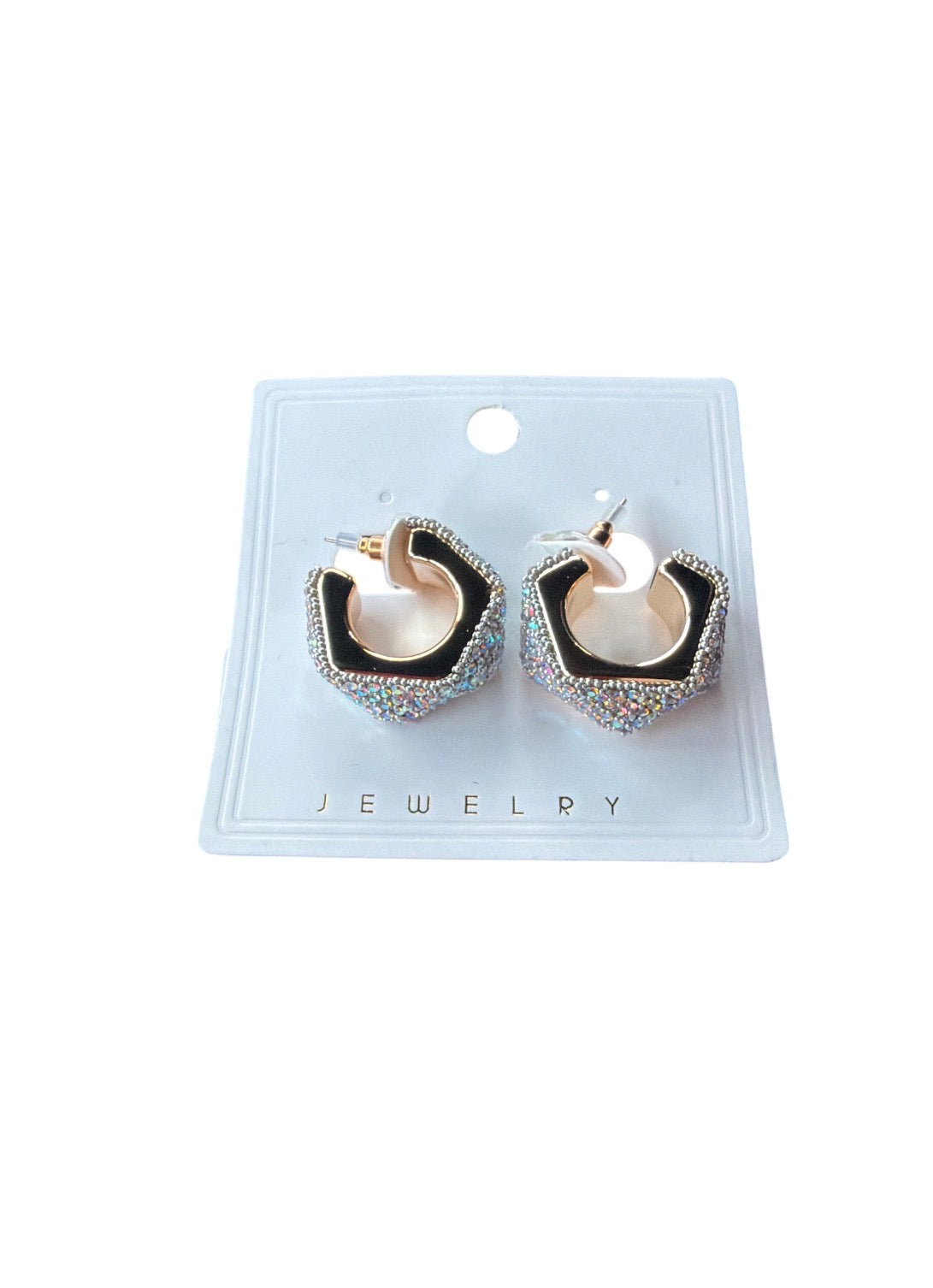 Silver AB Hoop Earrings