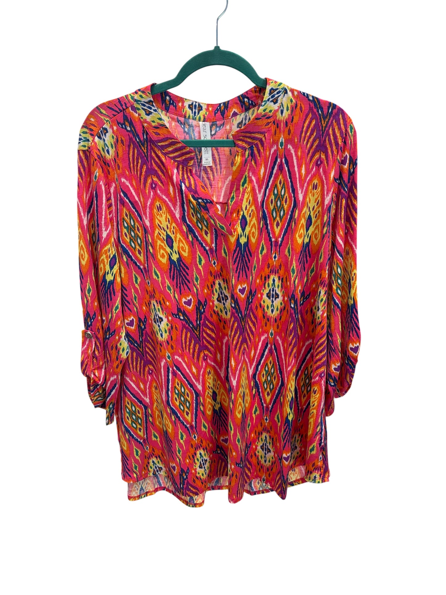 Dear Scarlett Pink/Royal Blue Top