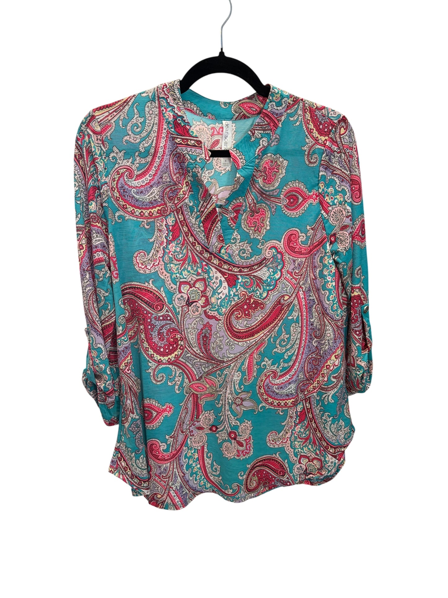 Dear Scarlett Teal Paisley Pattern