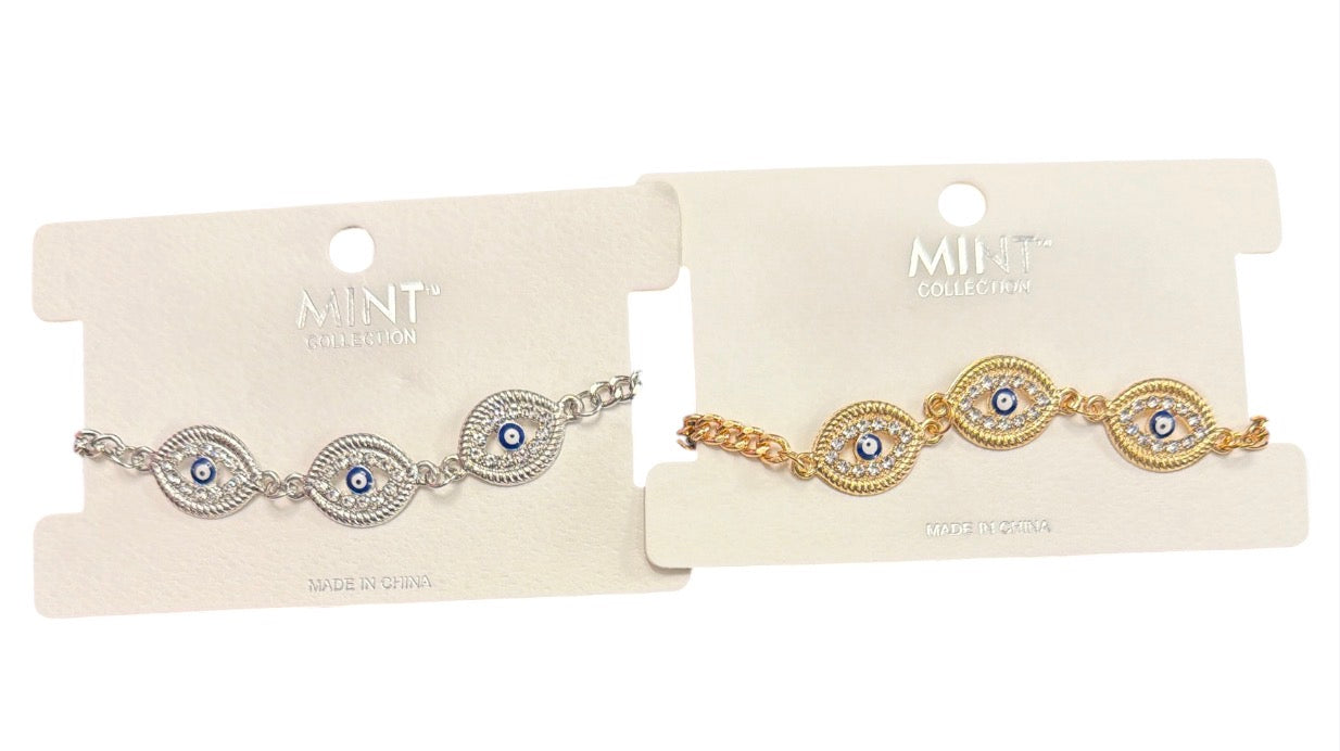 Evil Eye Clasp Bracelet