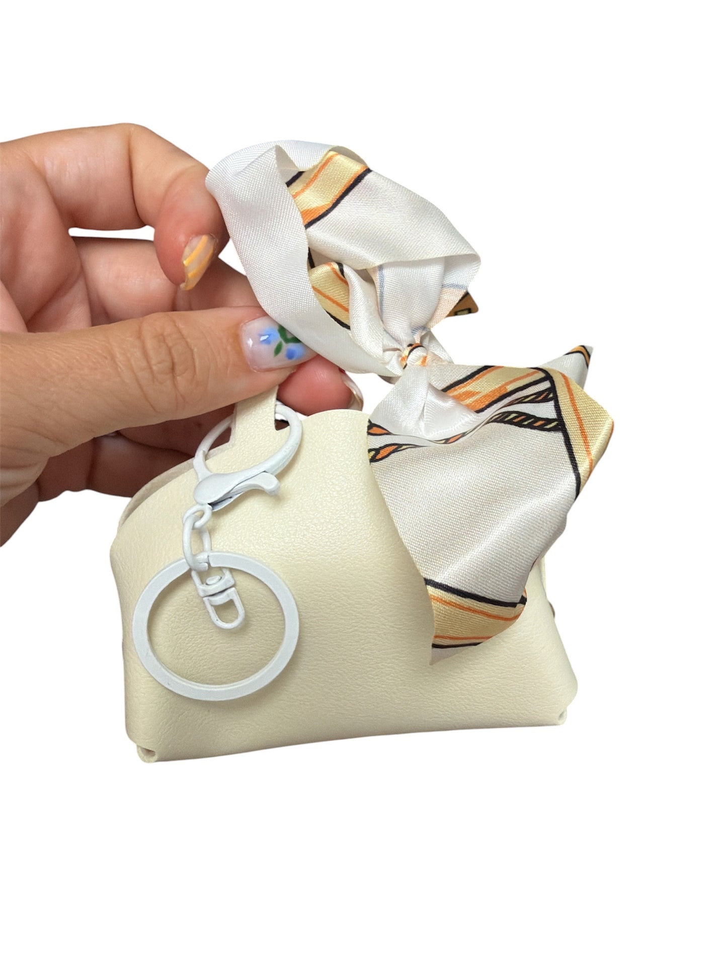 Mini Purse Keychain with Bag Scarf