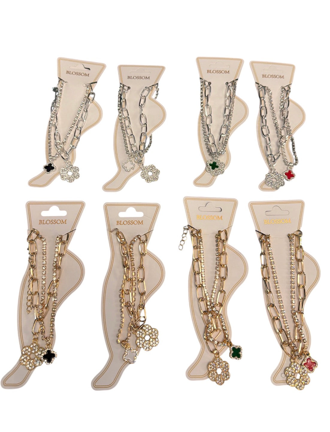 Double Layer Clover Anklet