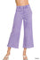 ACID WASHED HIGH WAIST FRAYED HEM STRAIGHT PANTS
