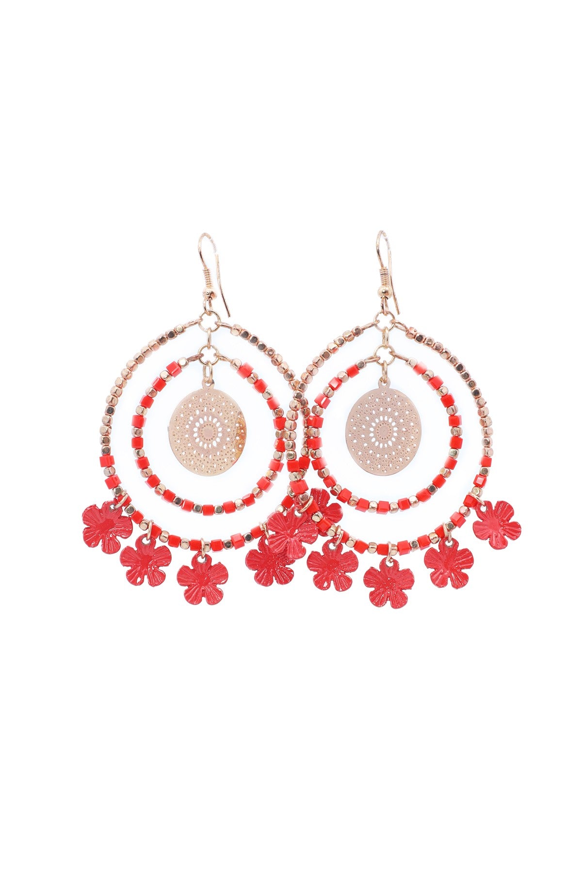 Daisy Round Drop Earrings