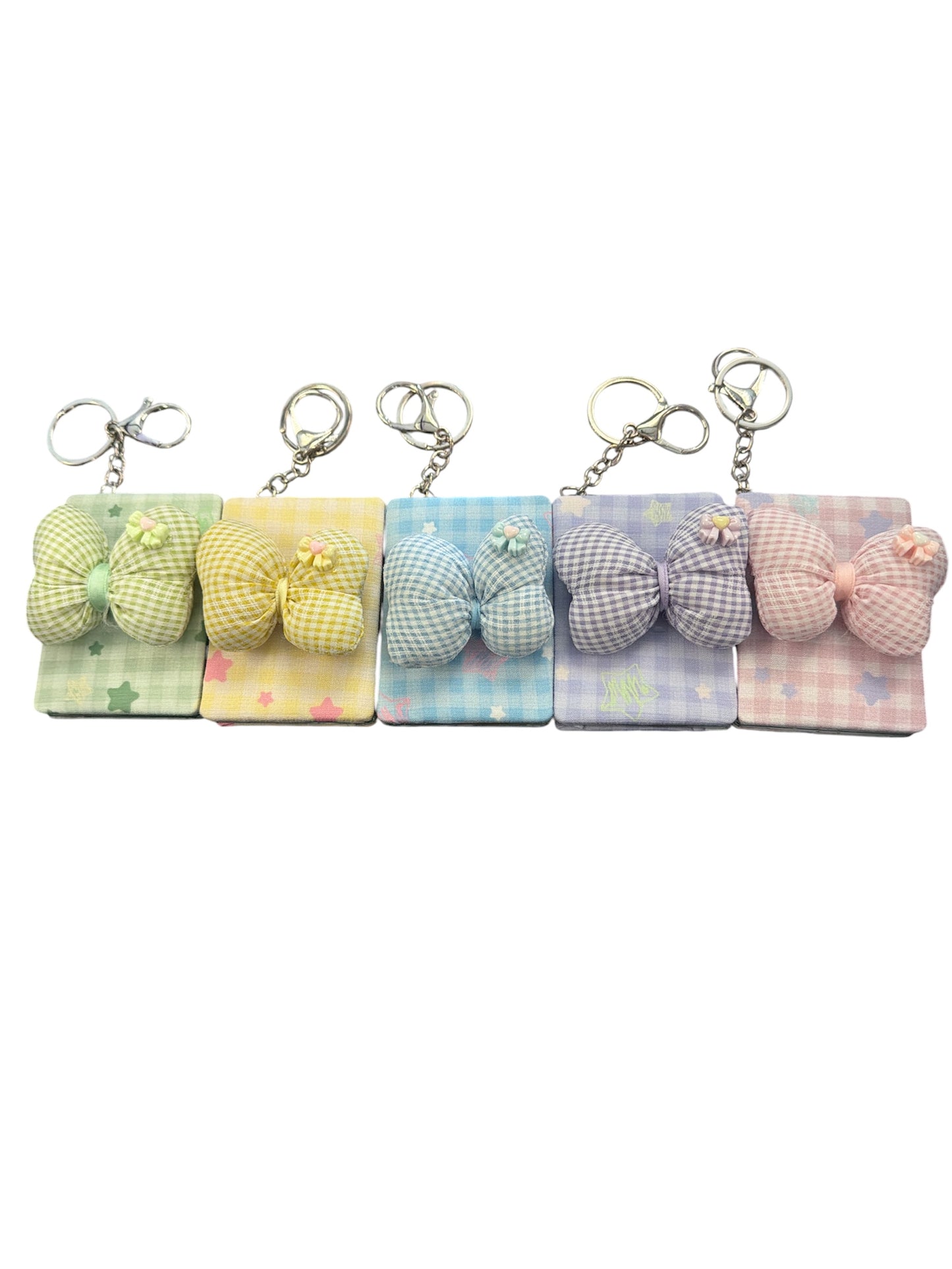 Puffy Butterfly Compact Mirror Keychain