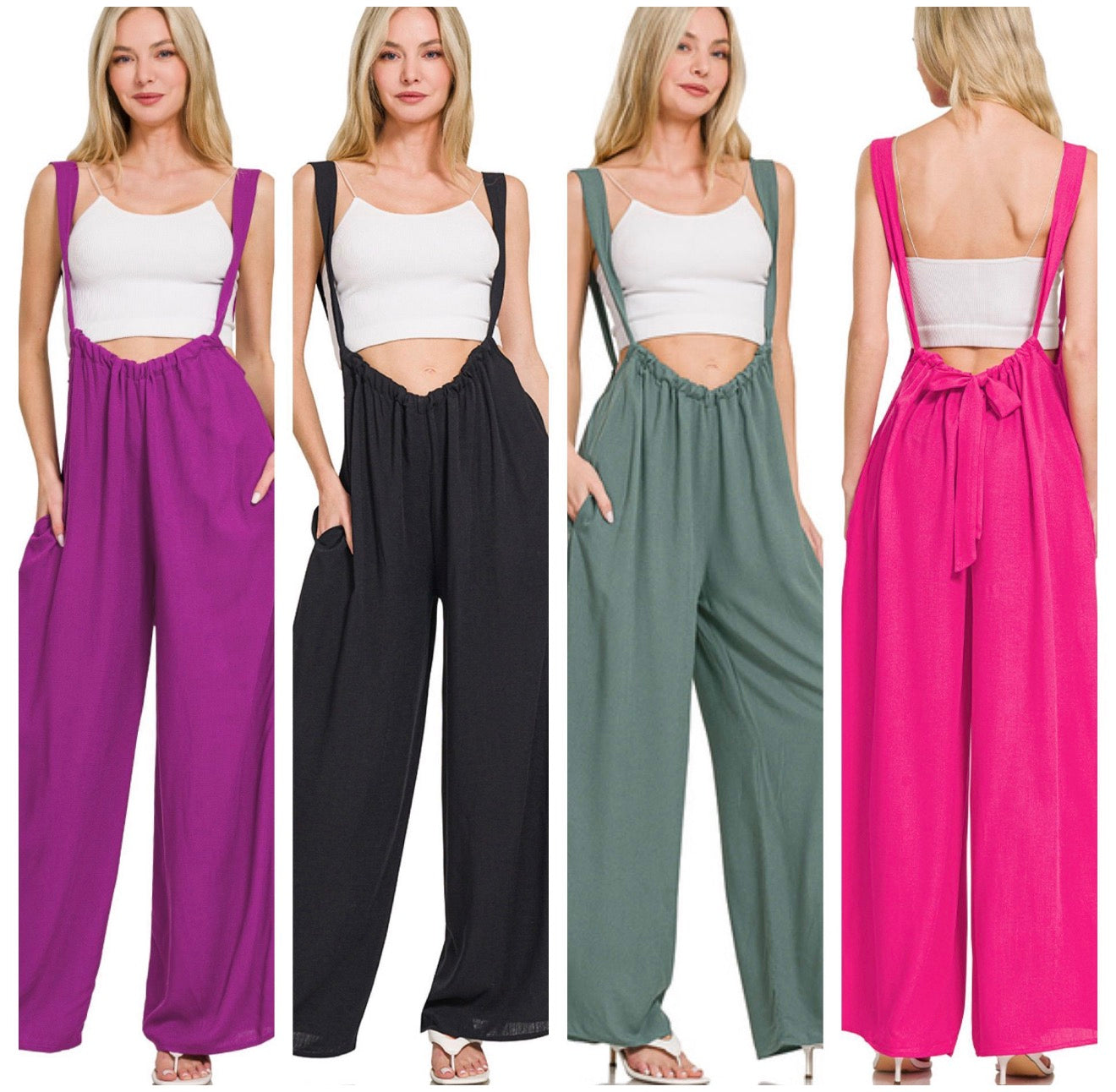 Zenana Suspender Jumpsuit