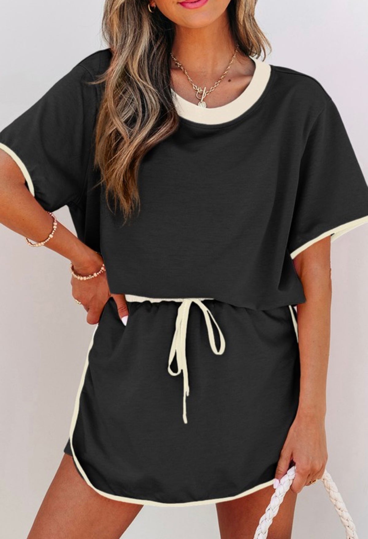 Colorblock Skort Set