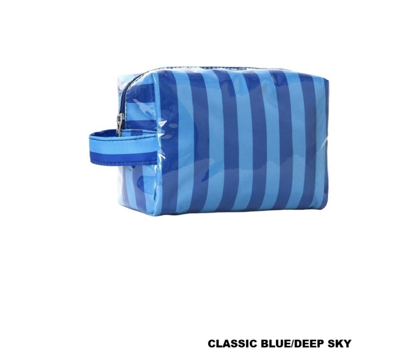 Striped Waterproof Cosmetic Bag