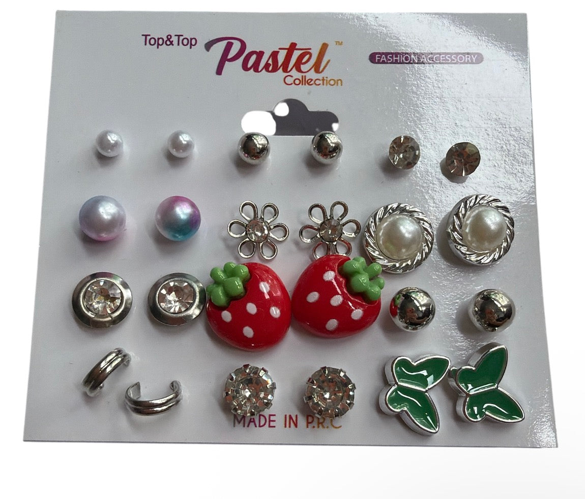 Earrings 12pk Strawberry
