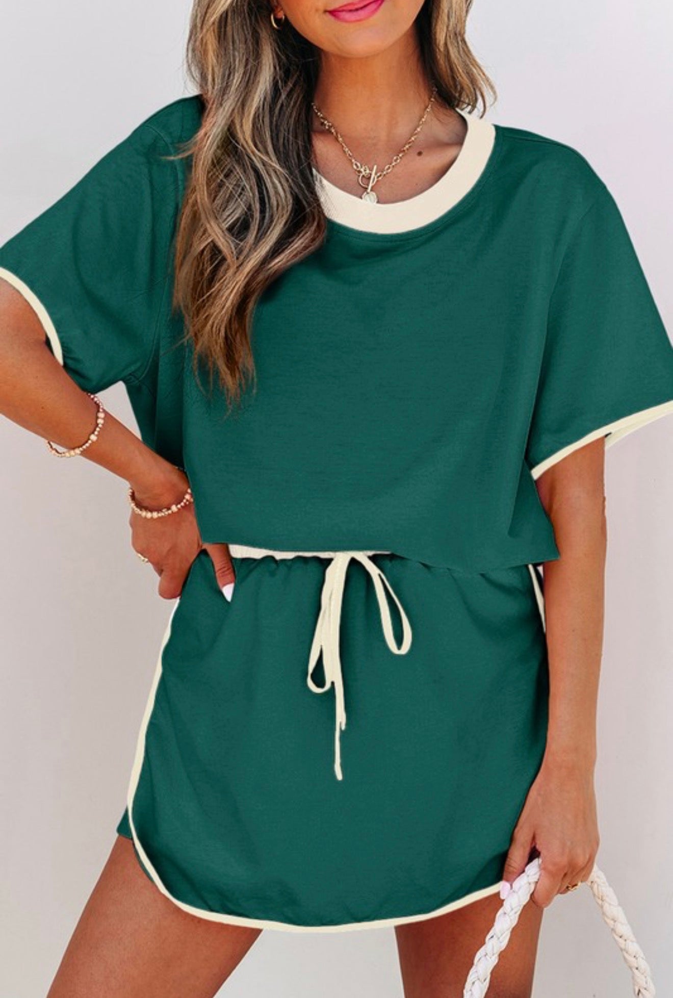 Colorblock Skort Set