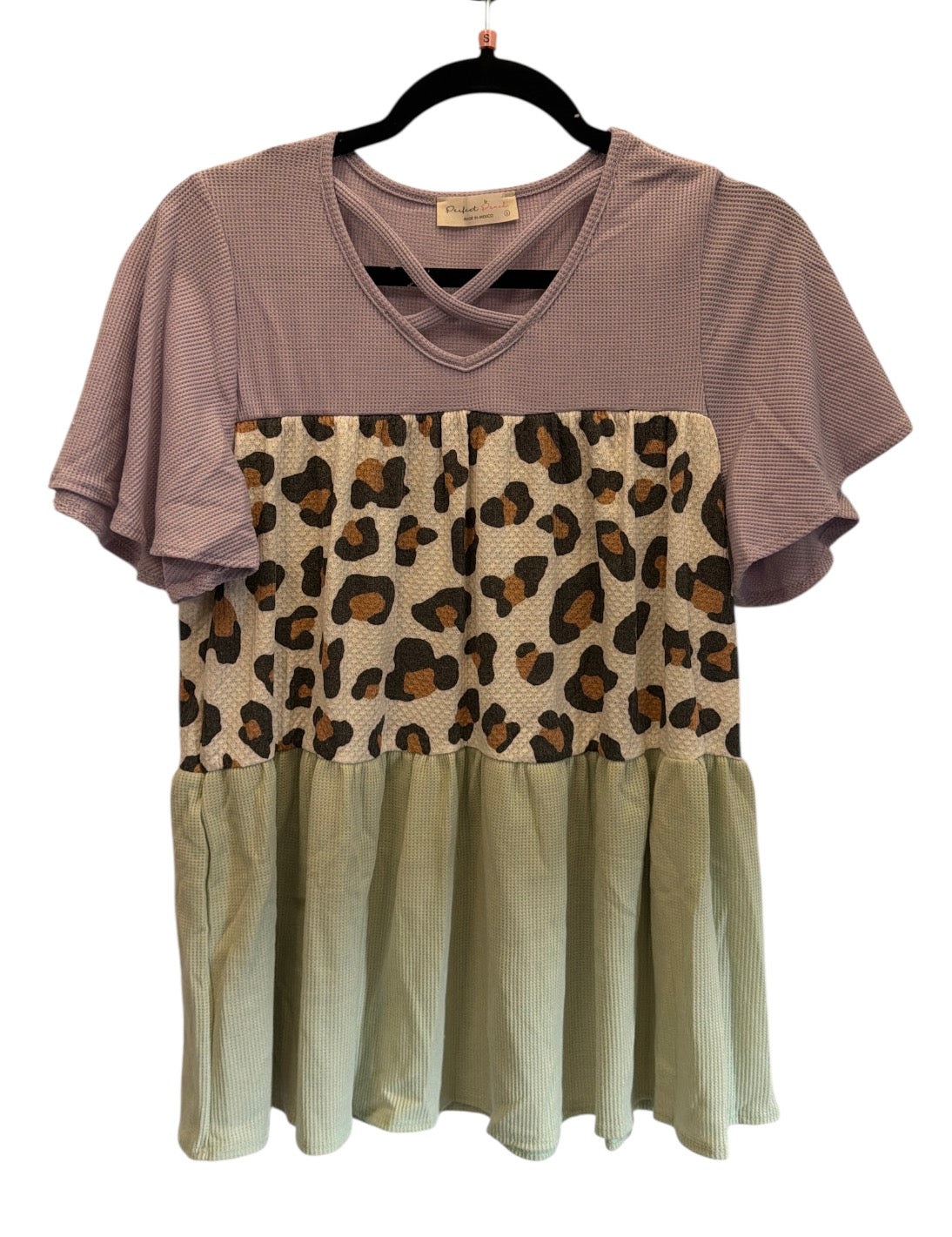 Animal Print Lavender Sage Top