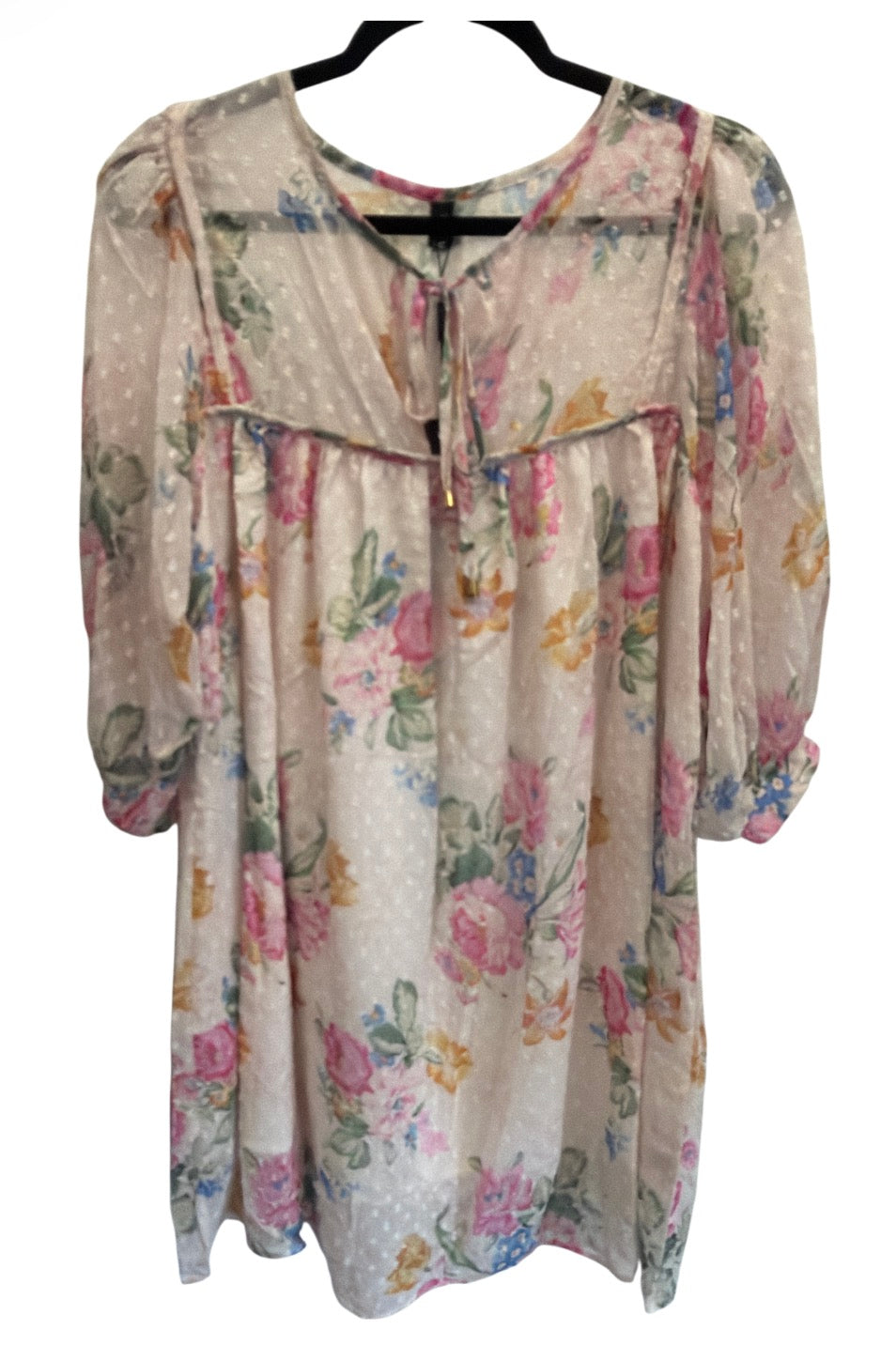 Swiss Dot Floral Dress
