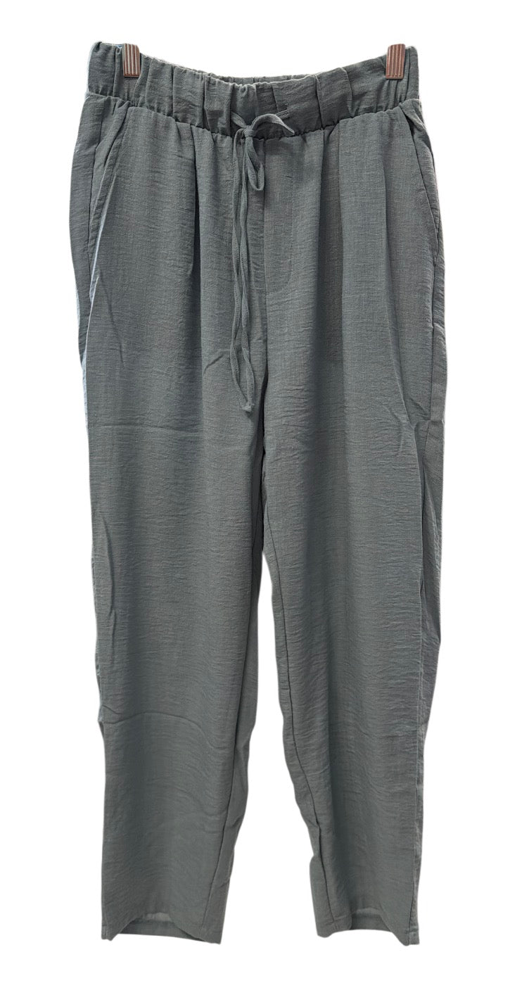 Zenana Blue Gray Linen Pants