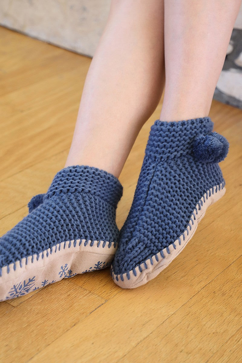 Hand knitted Snowflake Slipper