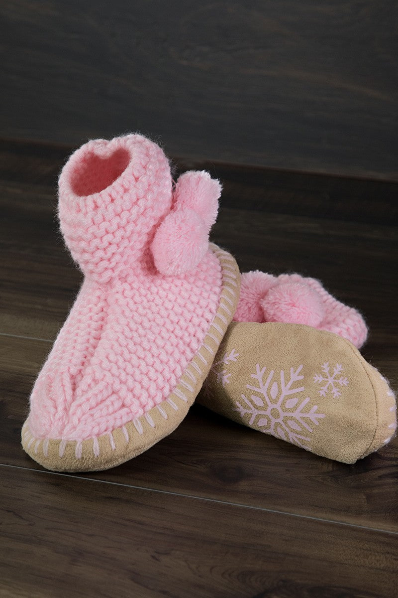 Hand knitted Snowflake Slipper