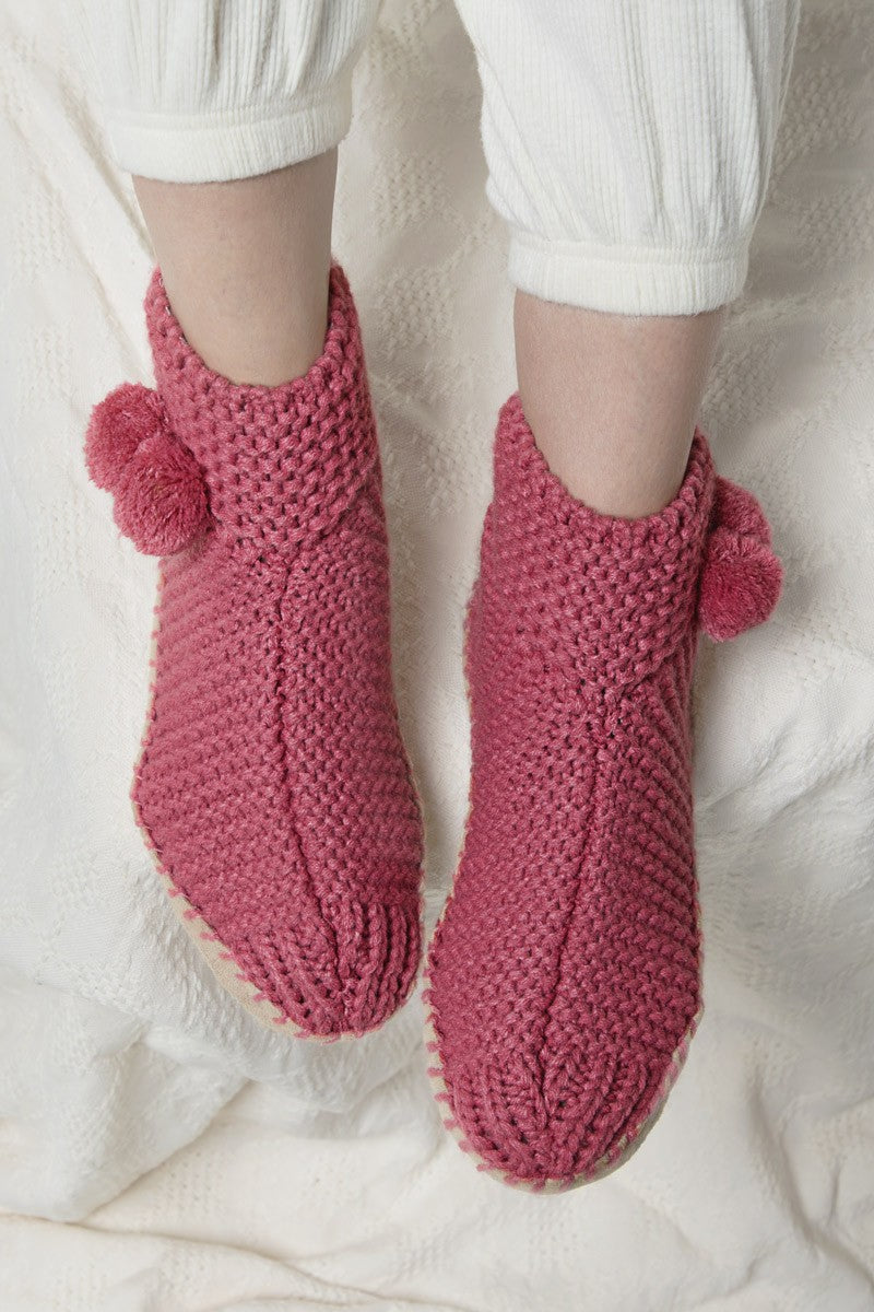 Hand knitted Snowflake Slipper