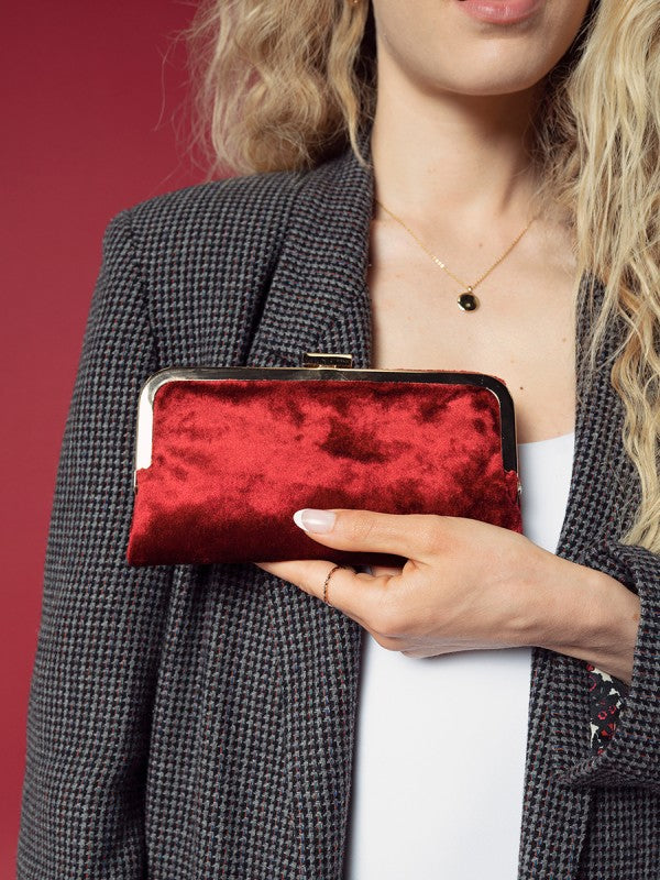 Jen&Co Sue Velvet Wallet Crossbody