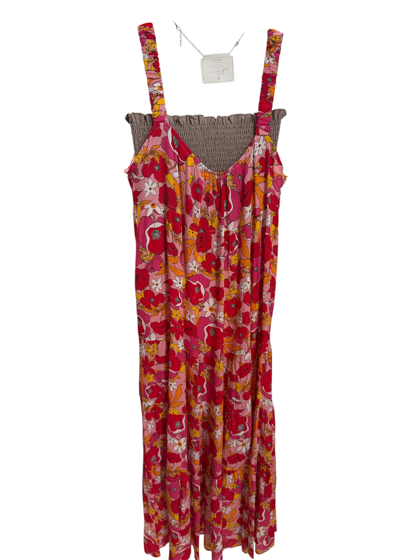 Carole Christian Floral Maxi orange/pink