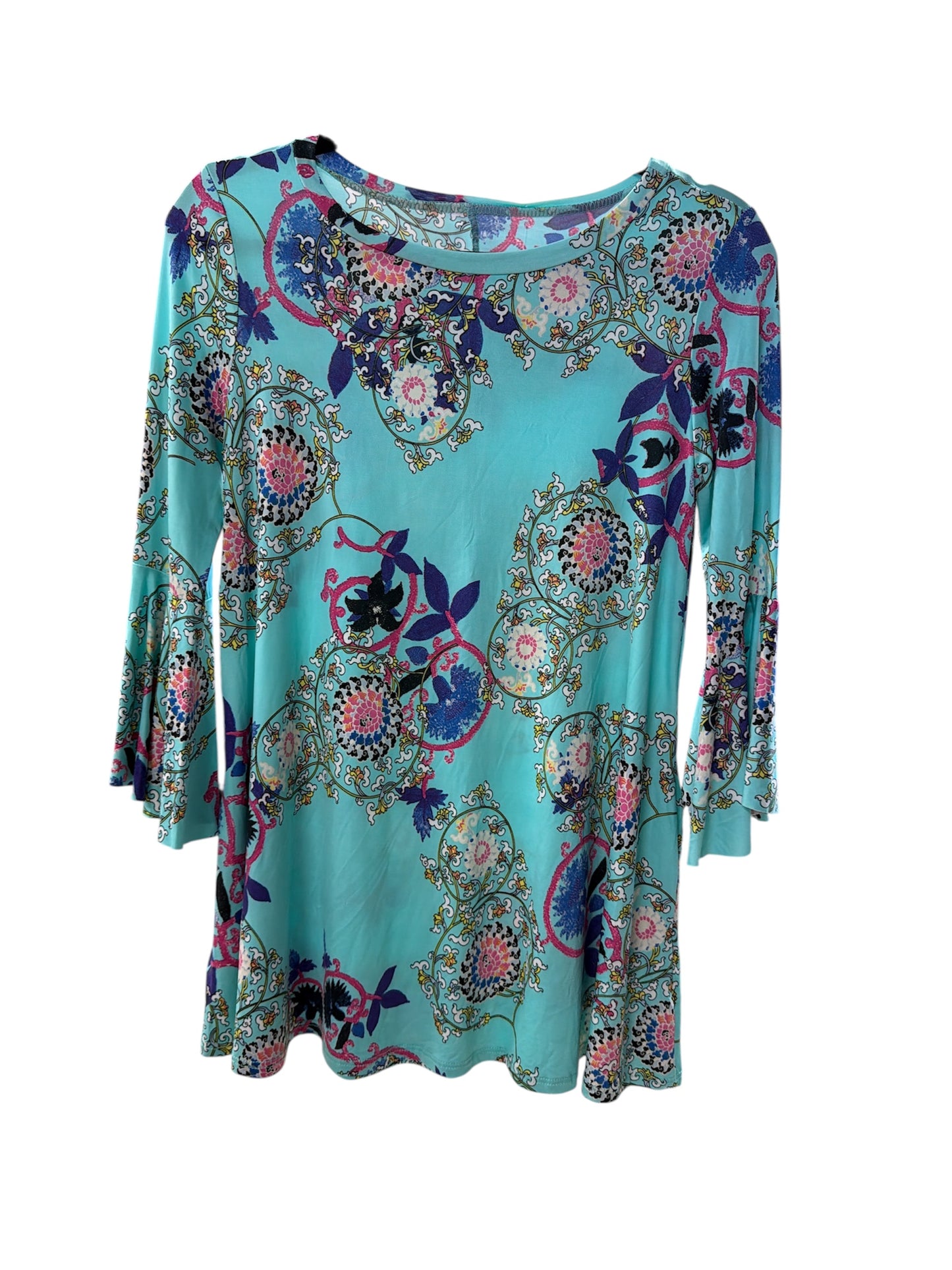 Teal Flutter Sleeve Soft Top