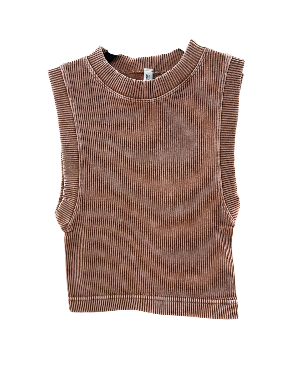 Zenana Wide Strapped Cropped Tank