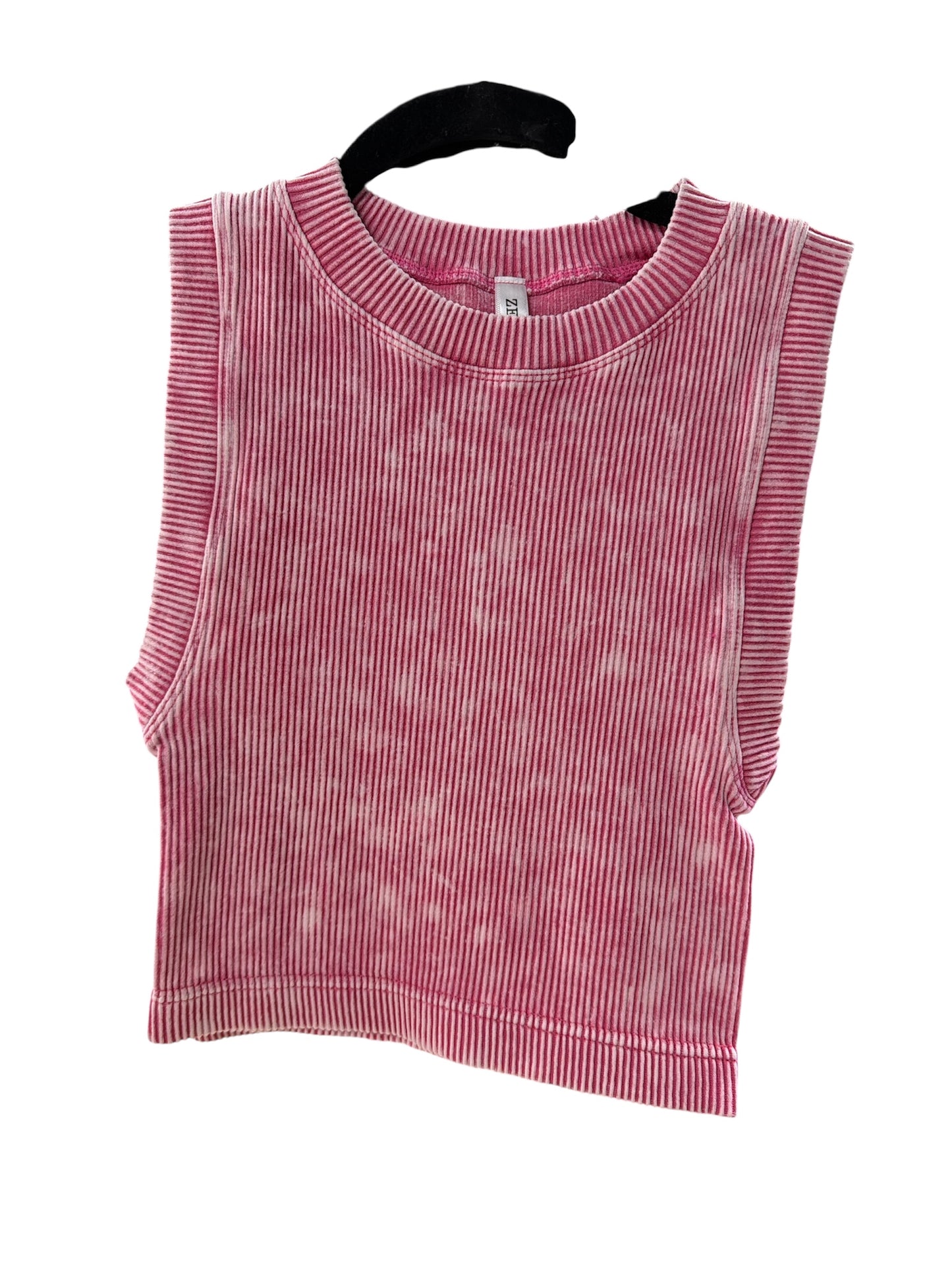 Zenana Wide Strapped Cropped Tank