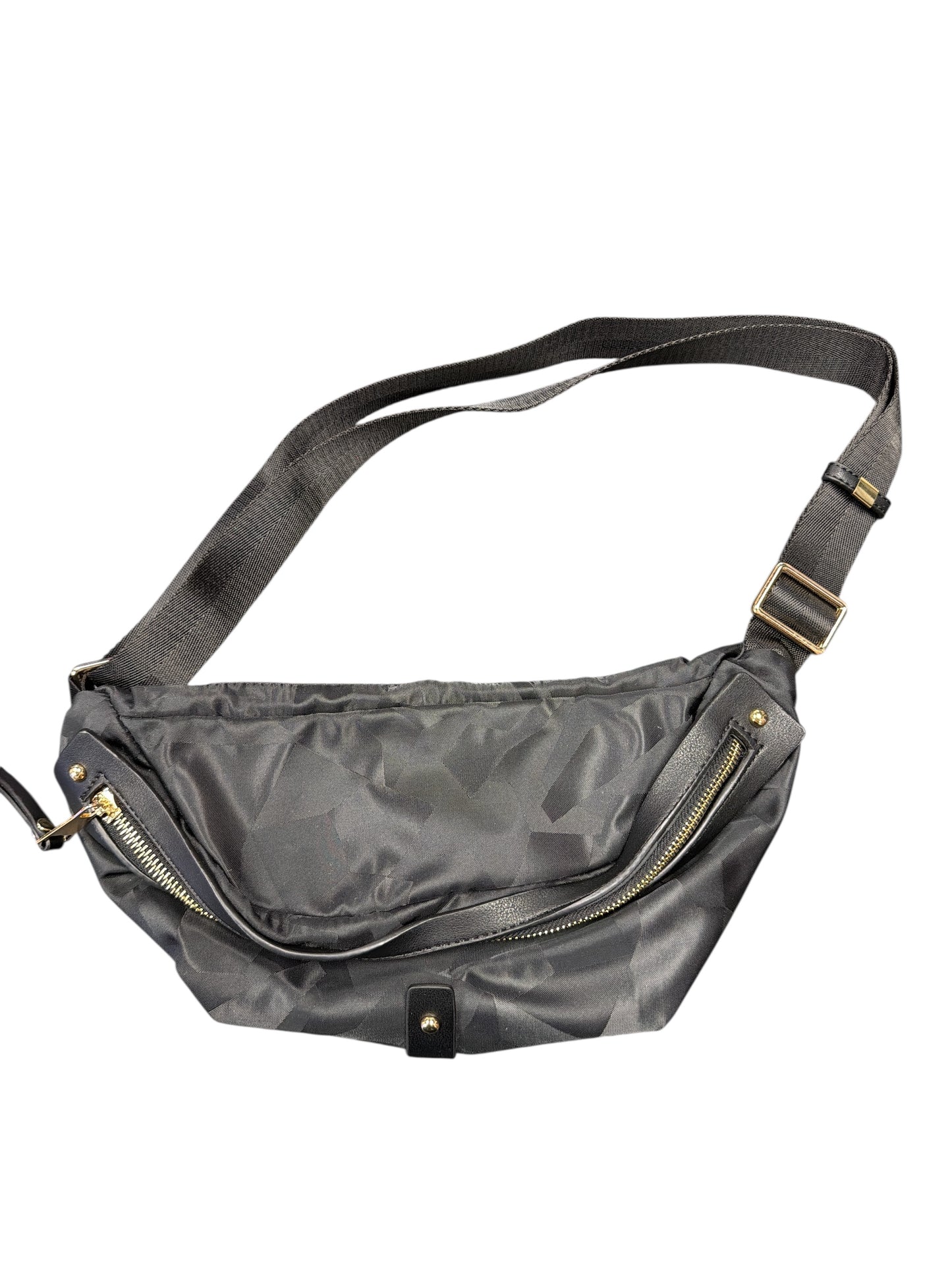 Camo Black Double Zip Crossbody