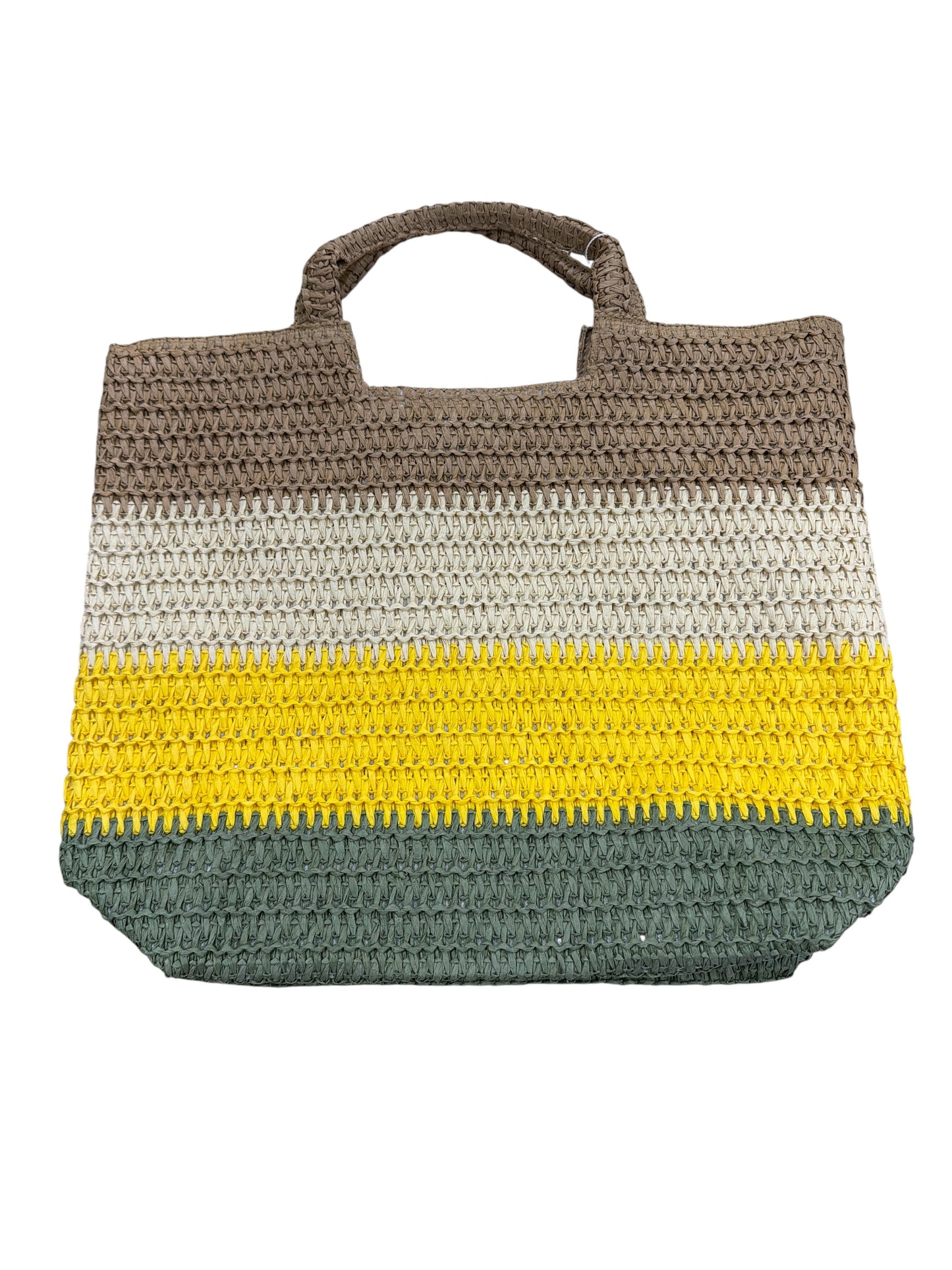 Straw Handle Beach Tote