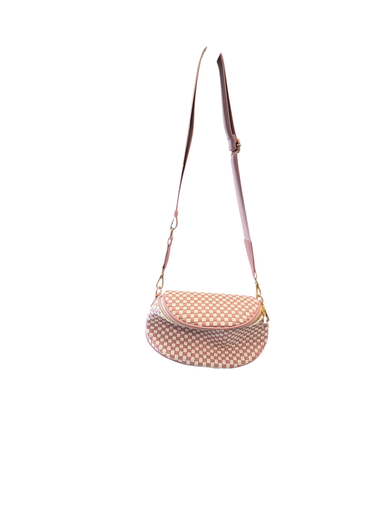 PADDED LEATHER CHECKER OVERSIZE BAG