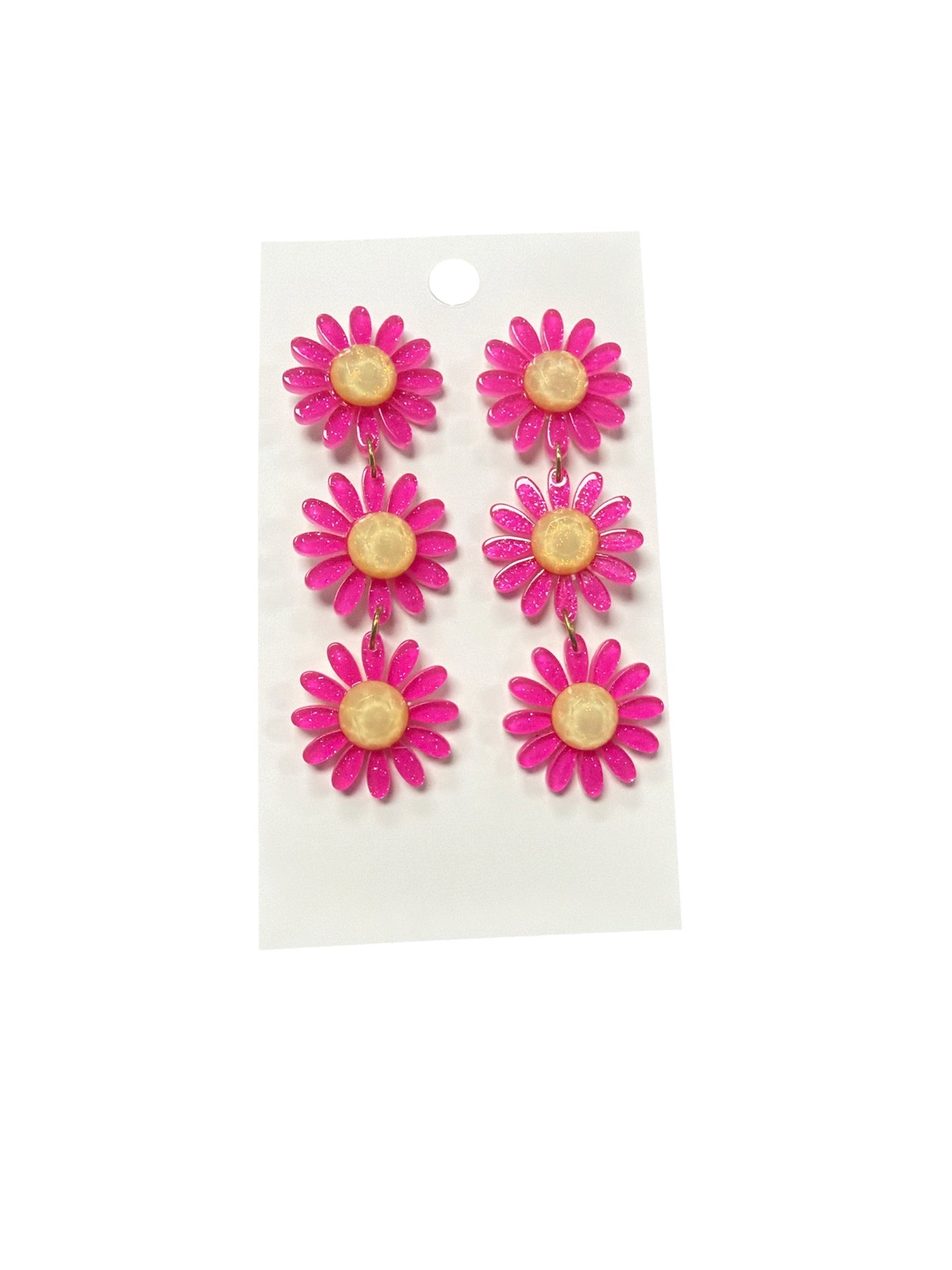 3 FLOWER DROP EARRINGS