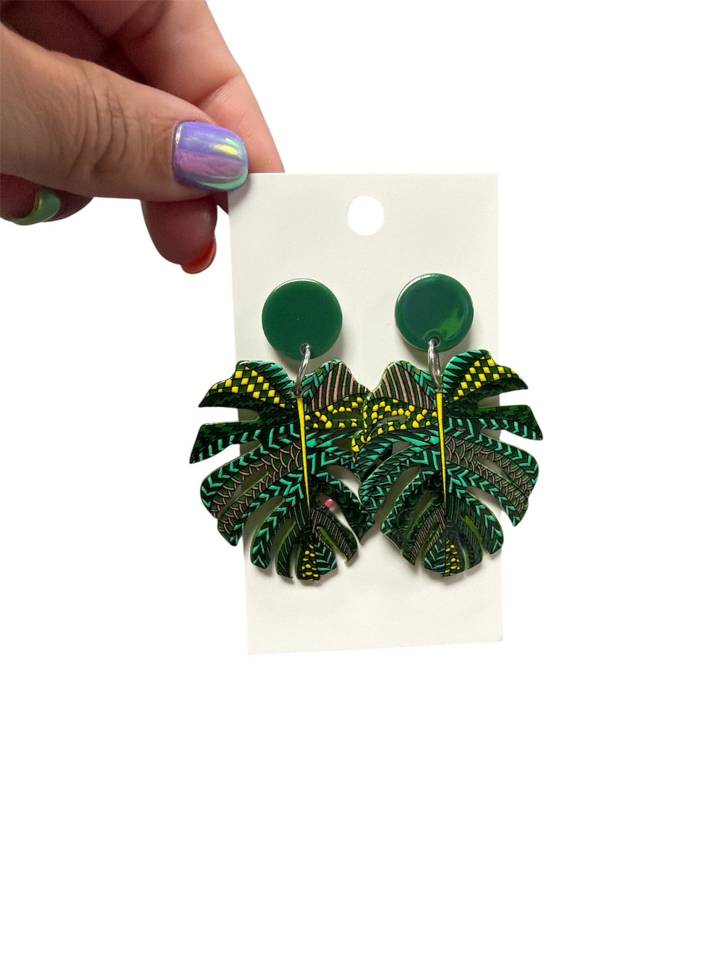 TROPICAL LEAF EARRINGS