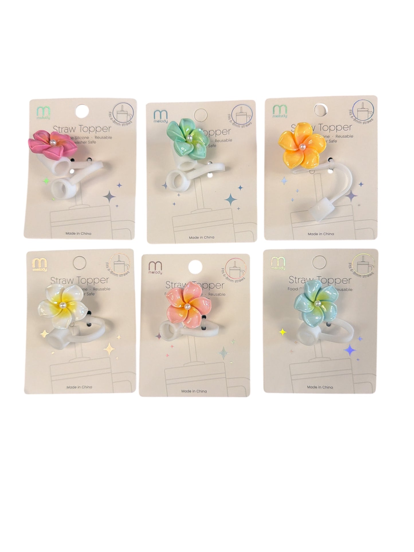 Flower Straw Toppers