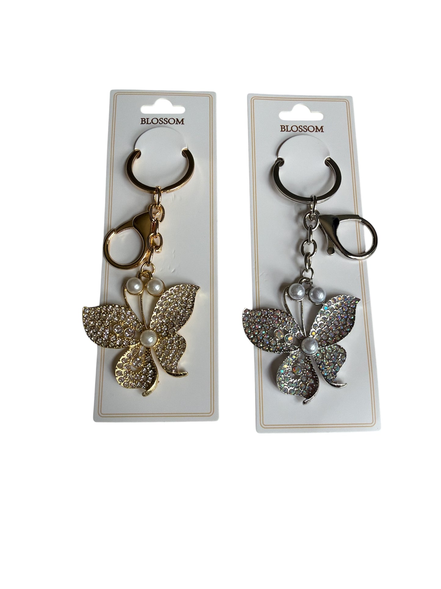 Butterfly Pearl Keychain Charm