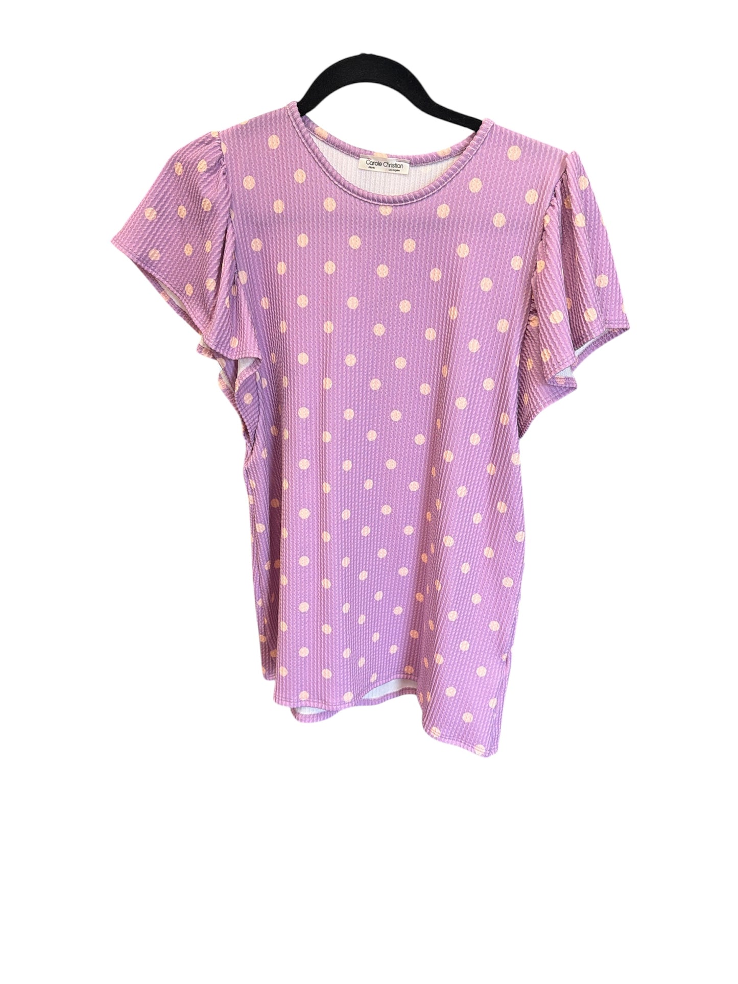 Carole Polka Dot Ruffle Sleeve