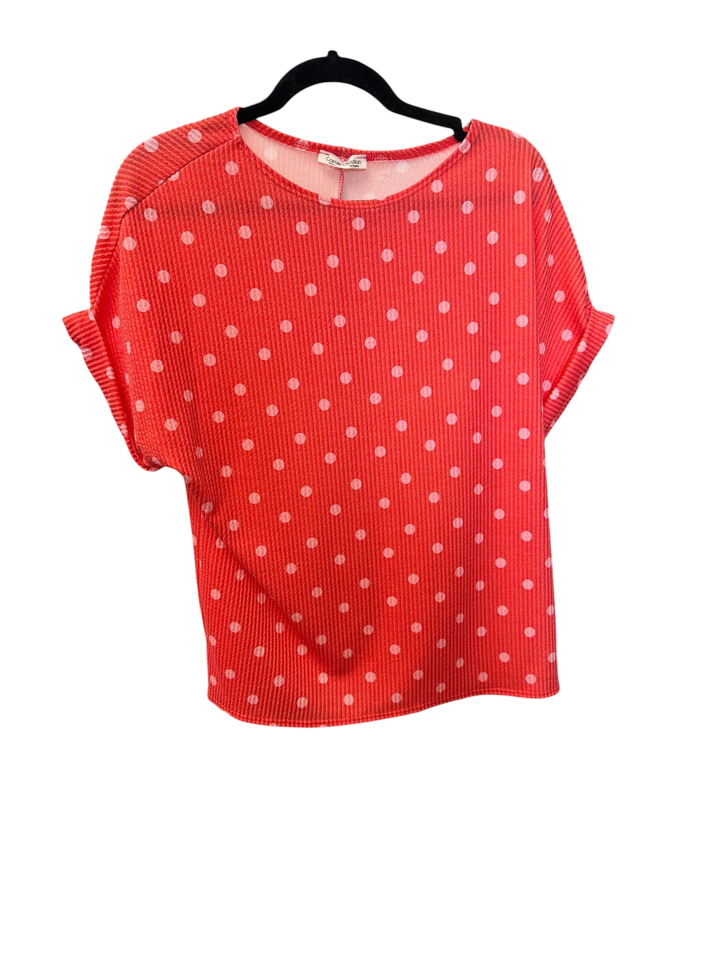 Carole Polka Dot Rolled Sleeve