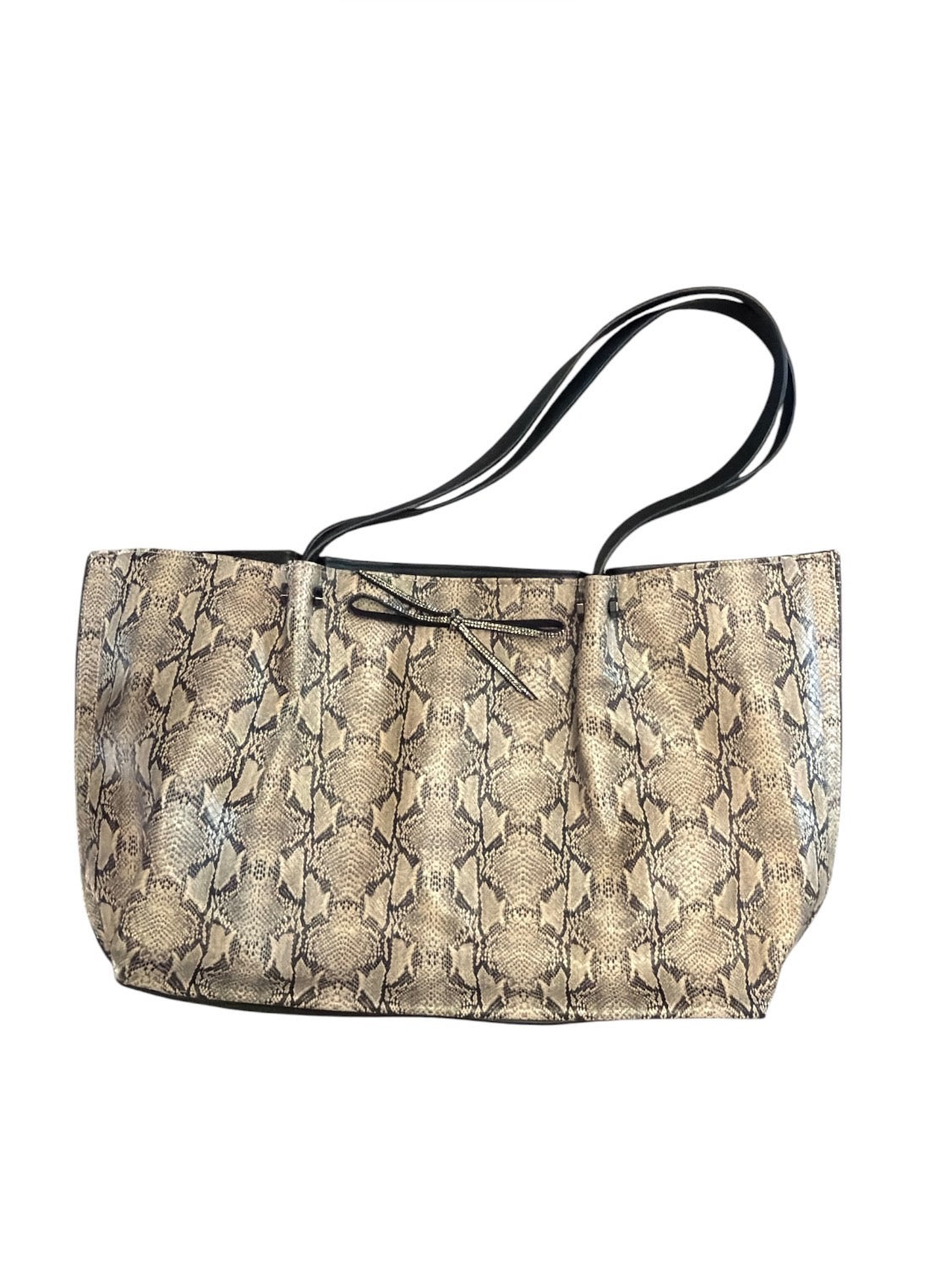 OVERSIZE SNAKE PRINT HANDBAG