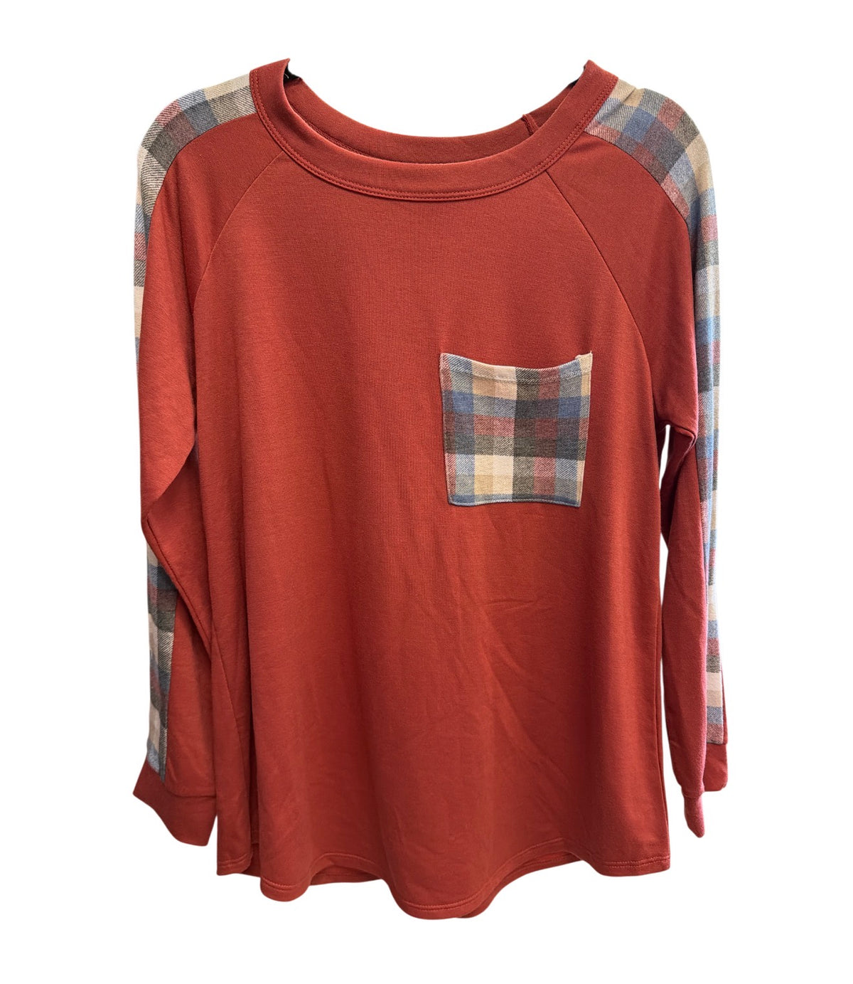 Heimish Plaid Pocket Top