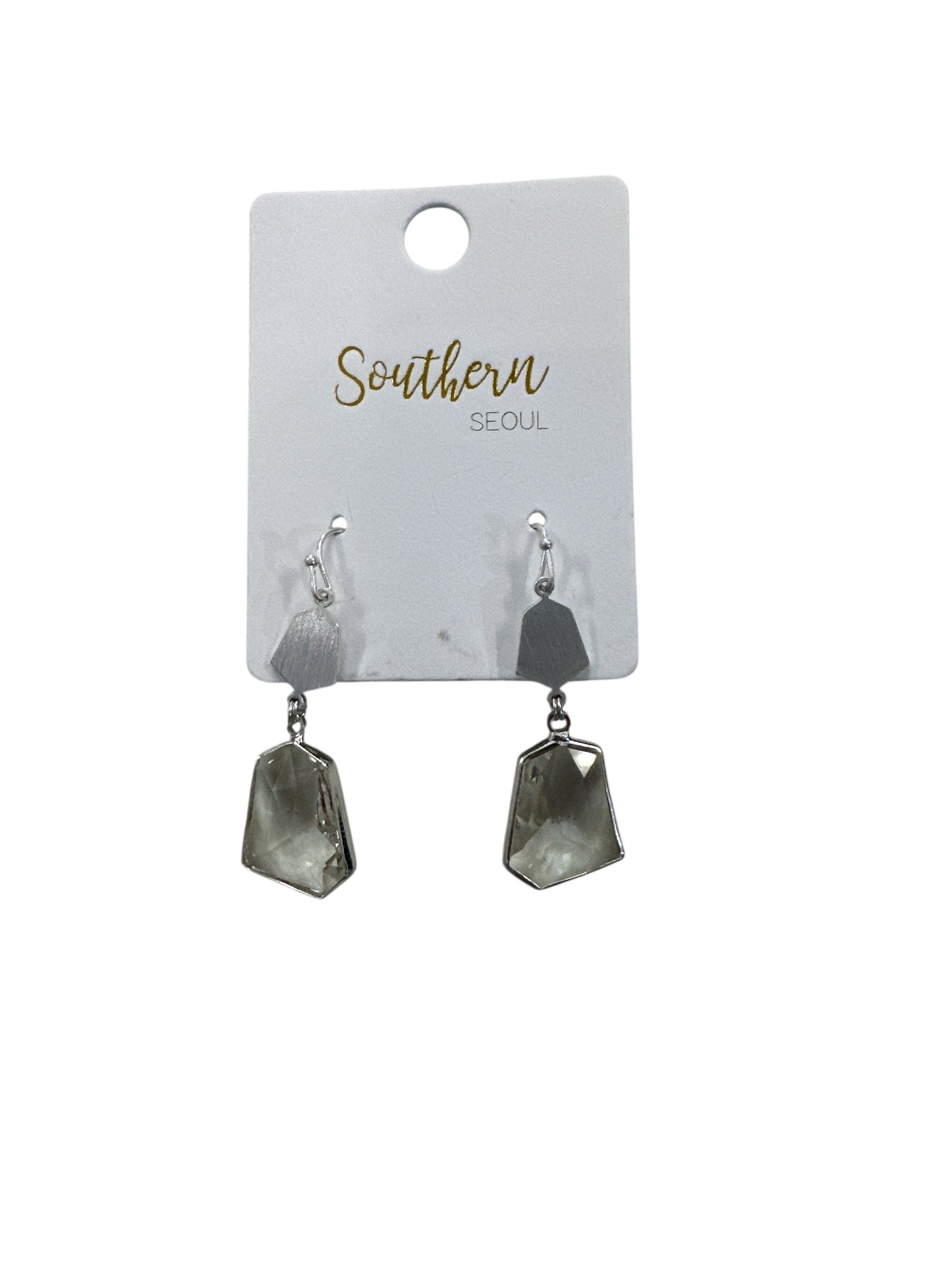 Rhinestone Silver Earrings