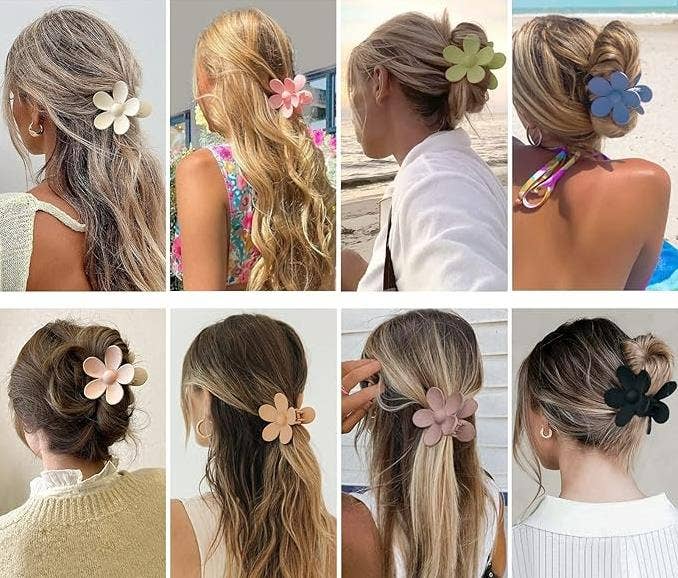 Matte Tone Daisy Hair Claw Sets