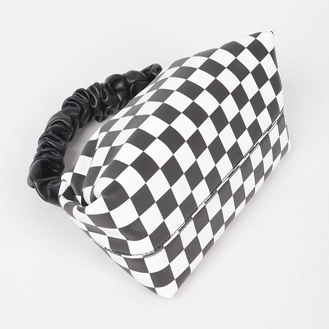Plaid Faux Leather Crossbody Bag