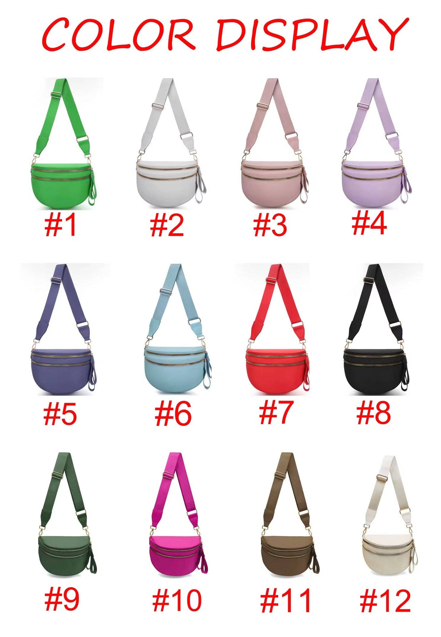 Oversize Bum Bag Crossbody - Solid