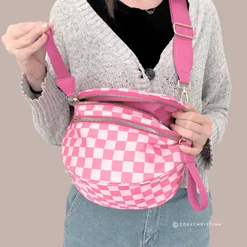 Checker Crossbody Sling Bag