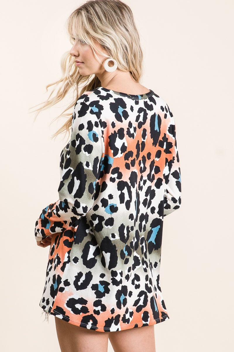 Leopard Print Colorful Top