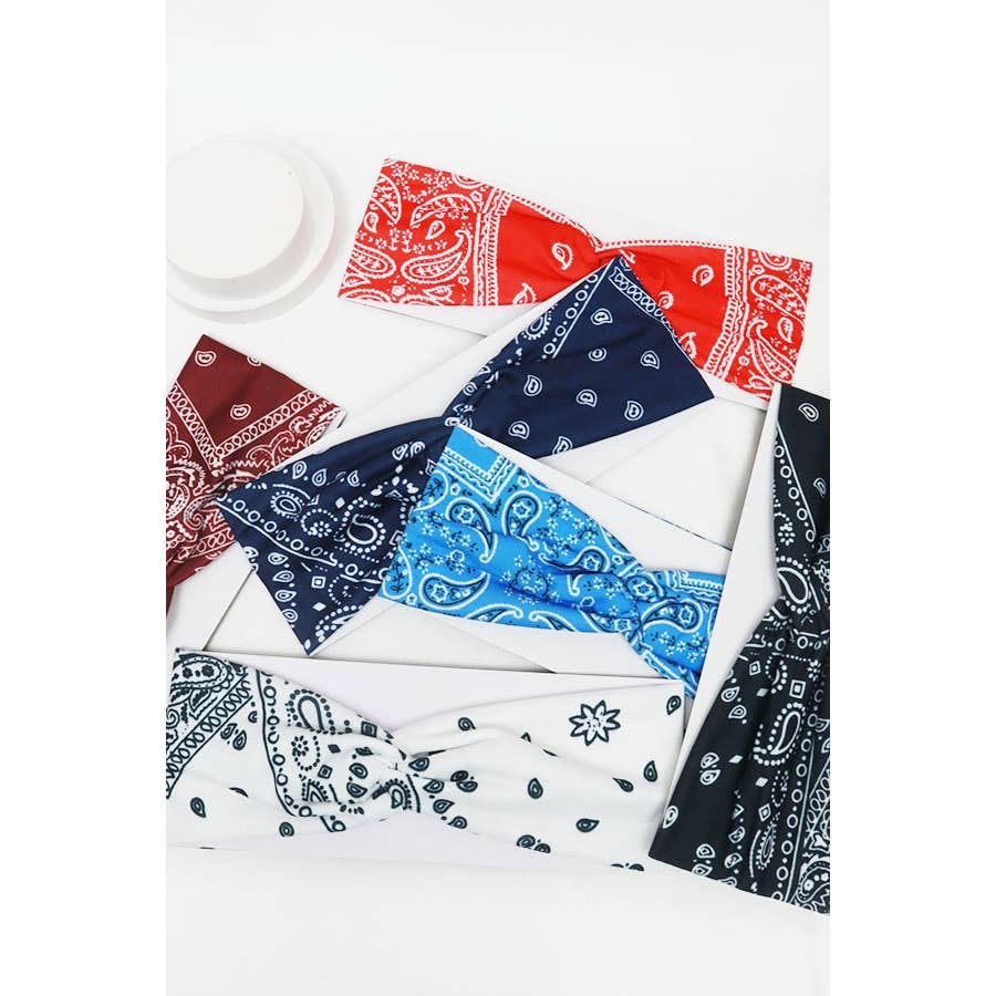Paisley Pattern Twisted Headbands