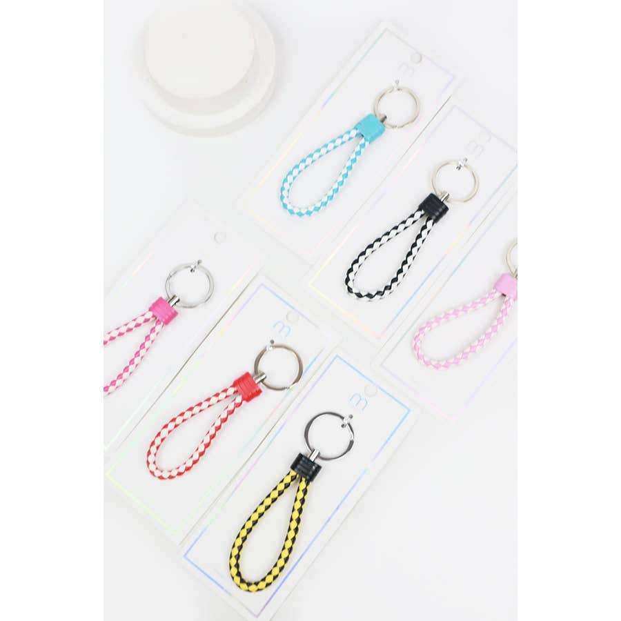 Checker Lanrard Cord Keychain