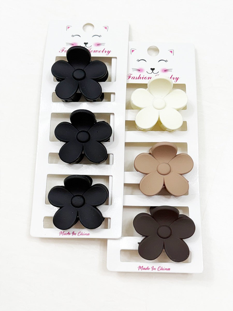 Mini 3pk Flower Hair Clips