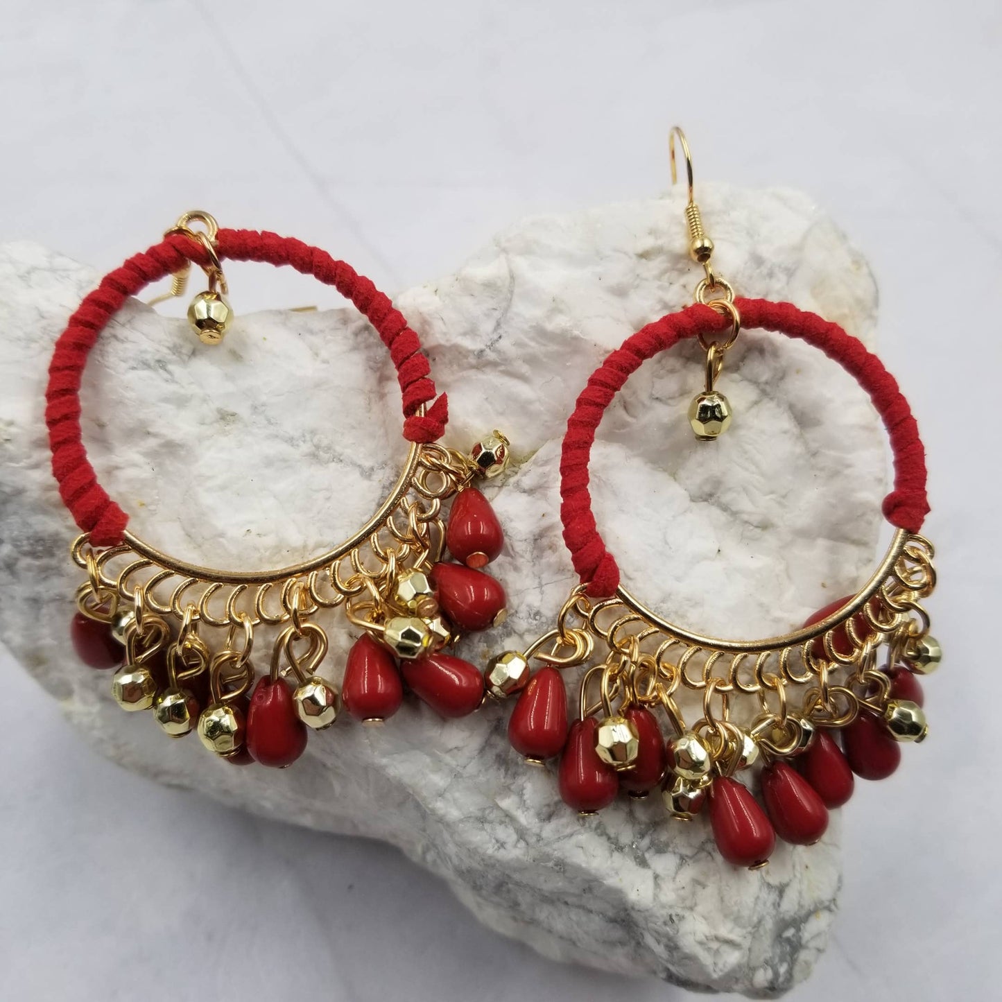 Woven Boho Beads Earrings