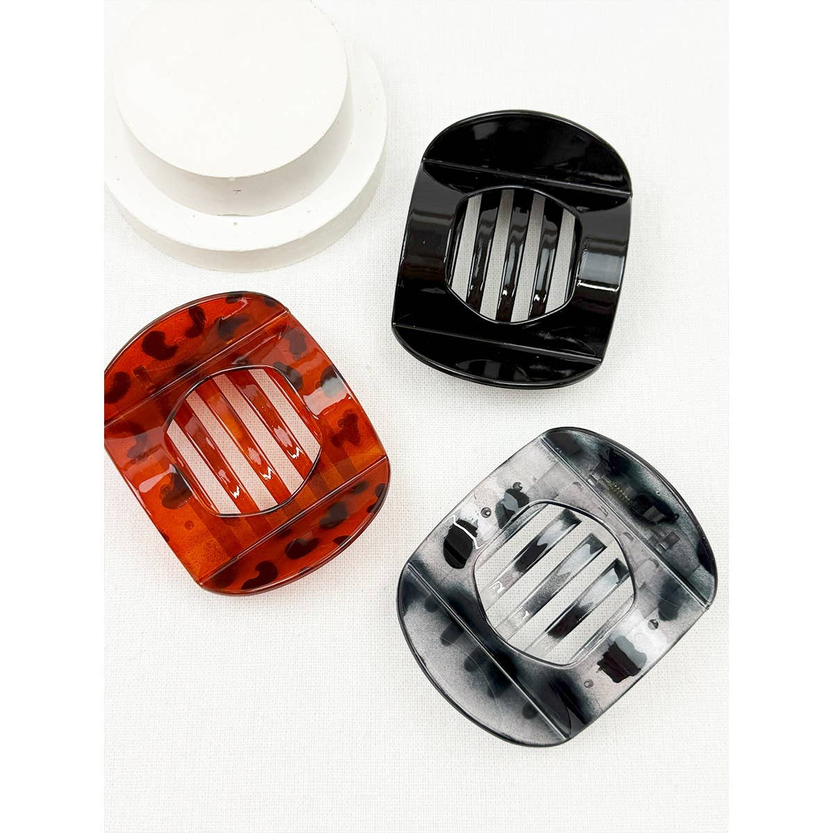 Leopard Print Hair Claw Clips