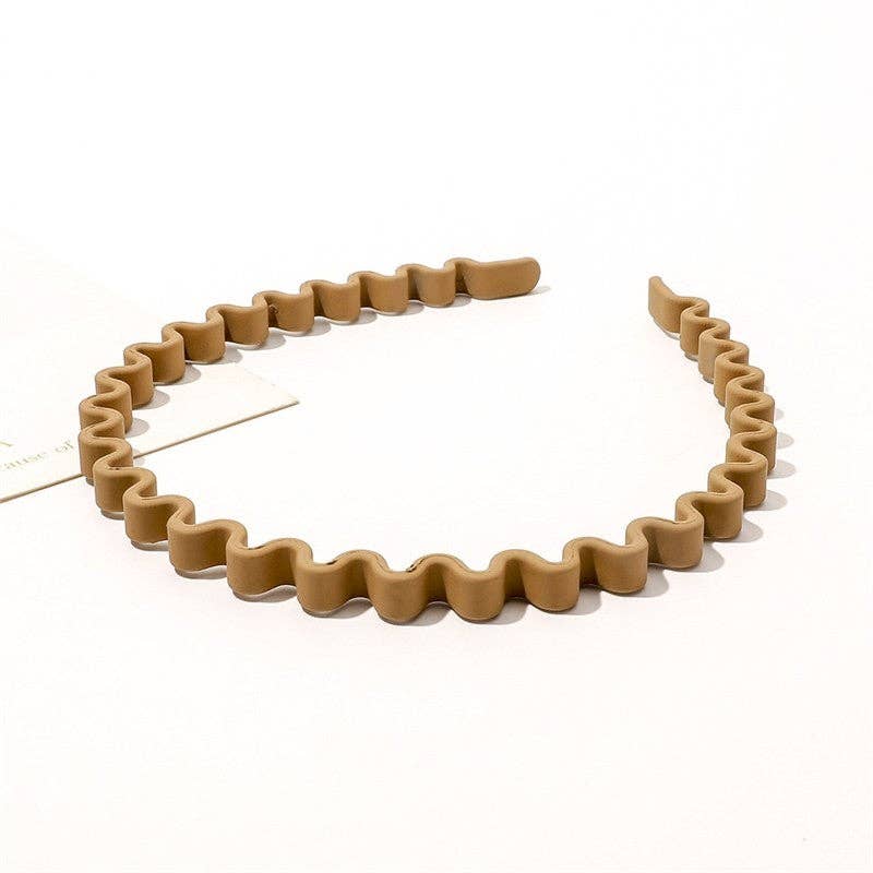 Solid Color Waves Plastic Thin Headband